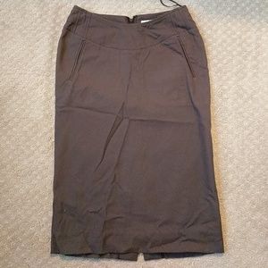 Yves saint laurent rive gauche brown pencil skirt
